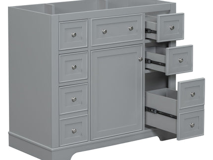 Modern Bathroom Vanity Base Only With 1 Cabinet And 6 Drawers