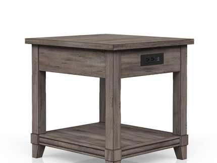 End Table With Storage Drawer Usn - Gray