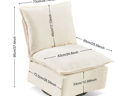 Detachable Single 360 Swivel Rocking Rocker, 360 Swivel Sofa Chair & Single Sofa Lounge, Comfortable Seating For Living Room & Bedroom Sofa 1 Piece