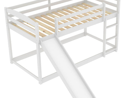 Durable Bunk Bed With Convertible Slide And Ladder