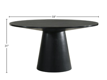 Froja - Manufactured Wood Round Dining Table - Black