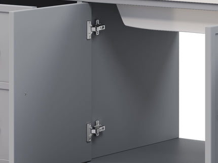 Bathroom Vanity With Separate Sink, Soft Close Doors And 4 Drawers
