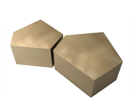 Irregular Pentagon Nesting Coffee Table Set