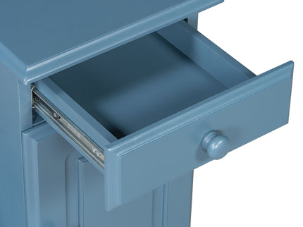 Vintage Flip Top Side Table With USB Ports