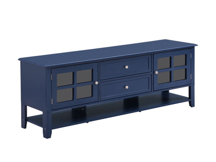 TV Stand, Entertainment Center With Dual Drawers And Hidden Storage, Cabinet With Soft Closing Doors And Sleek Panel Design