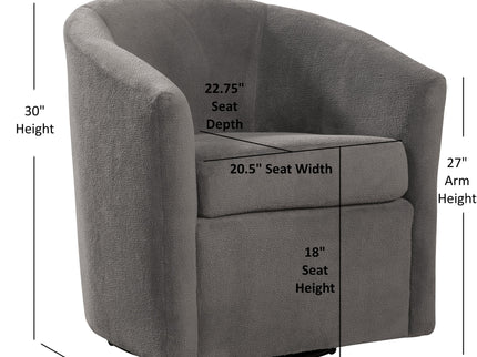 Oaklynn - Barrel Style Swivel Accent Chair