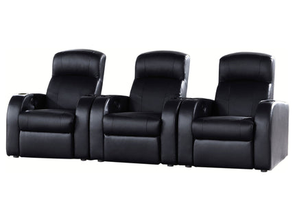 Greenfield - 3 Seater Home Theater With Storage - Black