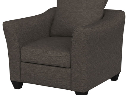 Paige - Flared Arm Chair - Charcoal Gray