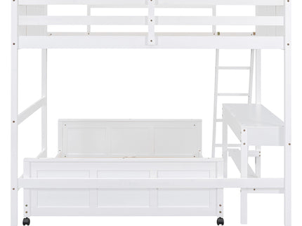Full Over Full Bunk Bed With Desk