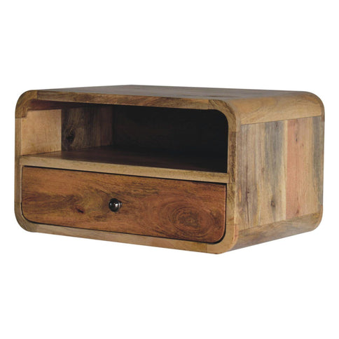 Curved Upper Slot Floating Nightstand