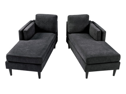 Chaise Lounge Sofa Bed With Dual Layer Armrests For Living Room