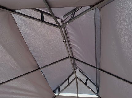 Patio Gazebo Tent With Ventilated Double Roof And Mosquito Net For Backyard Or Garden