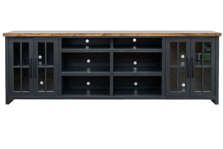 TV Stand Console For TVs Up To 100" - Black / Whiskey