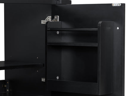 Modern Bathroom Vanity With Sink, Freestanding Cabinet With Flip Drawer & Adjustable Shelf