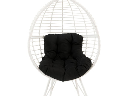 Galzed - Patio Lounge Chair - Black / White