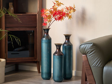 Modern Droplet Shaped Floor Vase Set, 3 Piece Home Decor