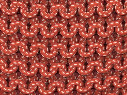 Wynne - Round Knitted Outdoor / Indoor Pouf - Orange