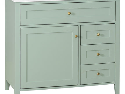 Bathroom Vanity With Sink, Cabinet With 3 Drawers And Adjustable Shelf