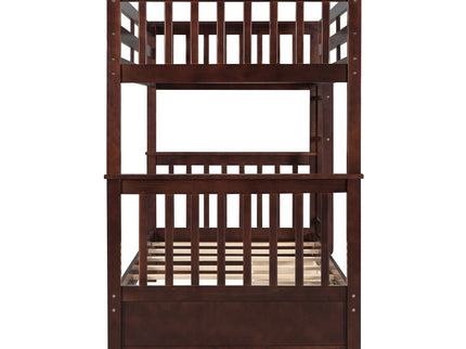 Bunk Bed With Ladders And 2 Storage Drawers