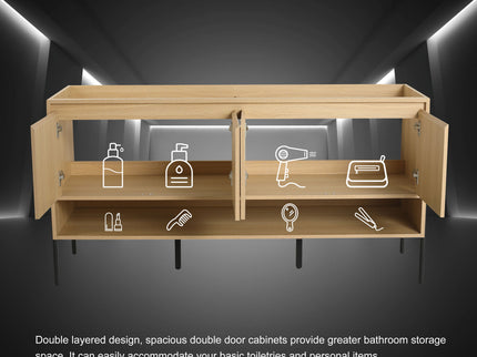 Freestanding Bathroom Vanity & Soft Close Cabinet Doors