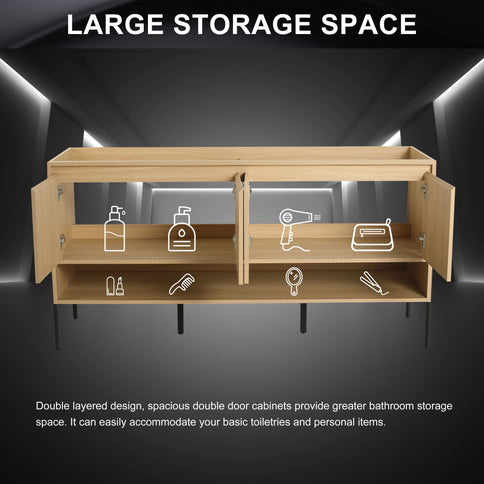 Freestanding Bathroom Vanity & Soft Close Cabinet Doors