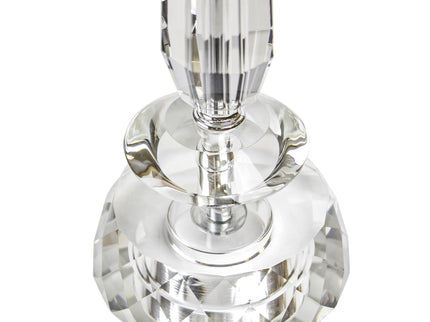 Karat - Contemporary Crystal Table Lamp (Set of 2) - Clear Crystal / Chrome / White Softback