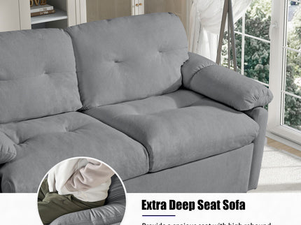 Convertible Pull Out Sofa Bed Queen Size, 3 In 1 With Side Storage