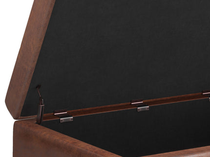 Shay - Large Square Coffee Table Storage Ottoman Mid-Century Style
