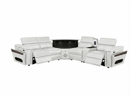 Nova - Sectional With Bluetooth Speaker, LED And Lifting Wine Cabinet