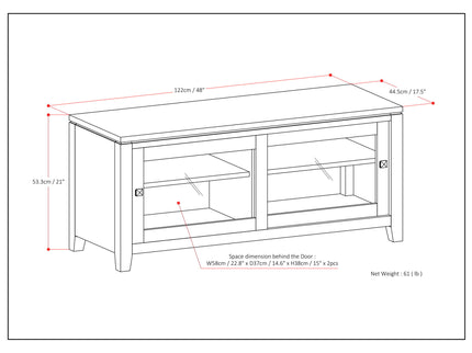 Cosmopolitan - Handcrafted TV Media Stand
