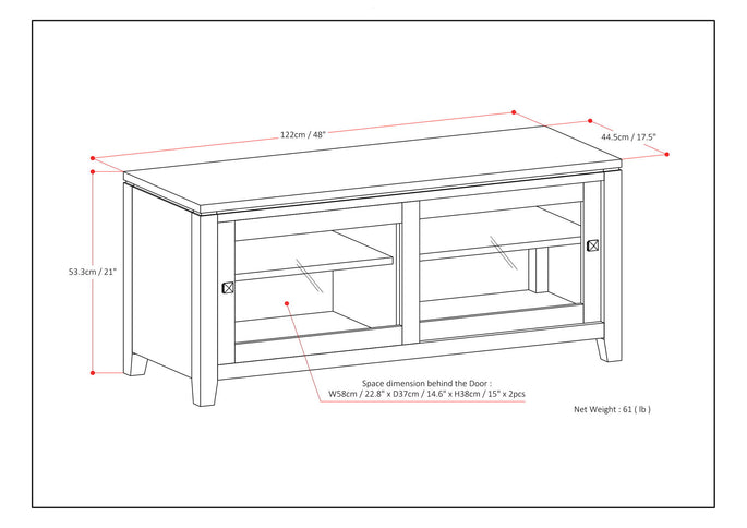 Cosmopolitan - Handcrafted TV Media Stand