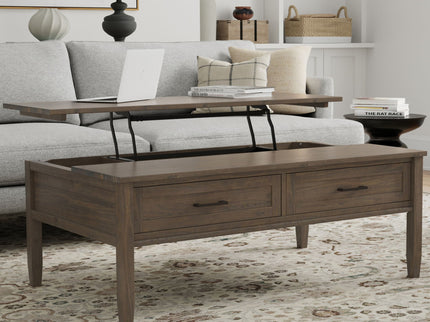 Ela - Lift Top Coffee Table - Smoky Brown
