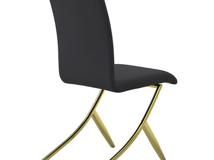 Dining Chairs (Set of 2) - Black / Gold