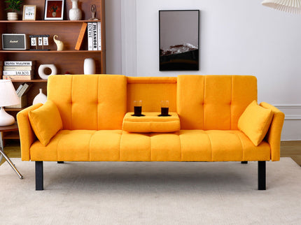 Sofa Bed With Foldable Design And Cup Holder