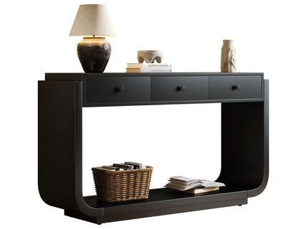 Console Table With 3 Drawers, Display Shelf