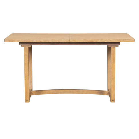 Rectangular Extendable Dining Table Set With 6 Upholstered Chairs