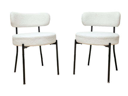 Mid-Century Modern Dining Chair With Curved Backrest