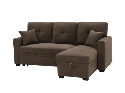 Sleeper Sectional With Pull Out Bed, Reversible Chaise