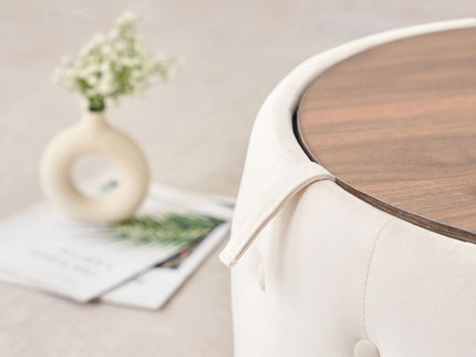 Nesting Ottomans 2 Piece With Tray, 4 In 1 Function