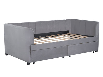 Upholstered Daybed With Ergonomic Design Backrest