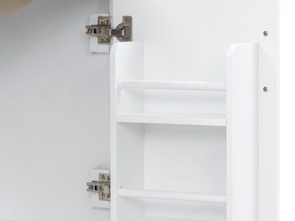 Elegant Fluted Bathroom Vanity With Sink, Soft Close Doors & Drawer