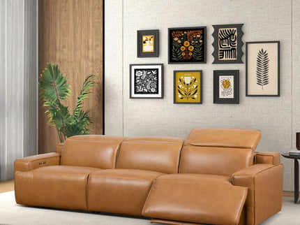 Urbana - Triple Power Recliner Sofa - Tan