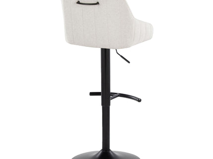 Hannah - Transitional Adjustable Barstool With Swivel With Rounded T Footrest (Set of 2)