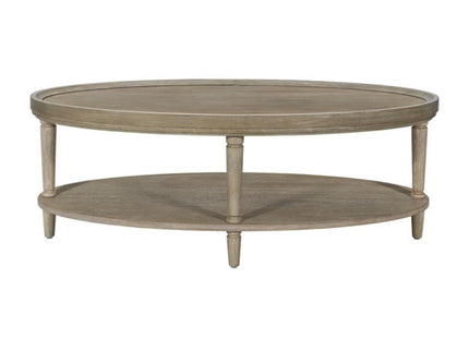 Bedford - Oval Coffee Table With Shelf - Natural