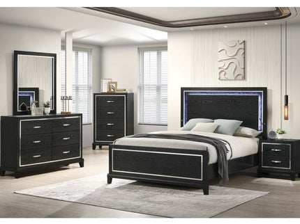 Modern Bed With Built In LED Light