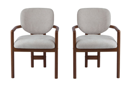 Upholstered Arm Dining Chairs (Set of 2)
