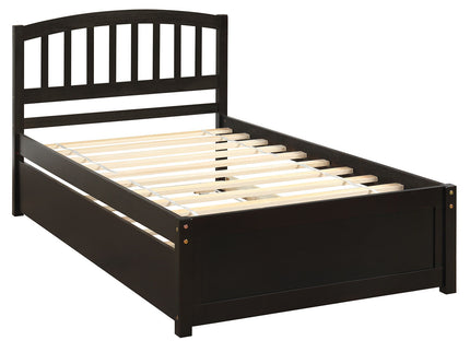 Platform Bed Wood Bed Frame With Trundle