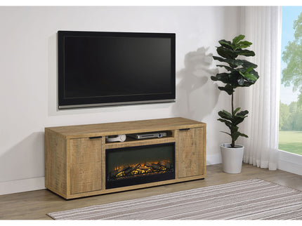 Lodi - 2 Door Fireplace TV Stand - Mango Color