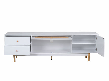 70" TV Stand With Drawers - White