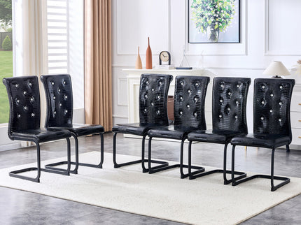 Alligator Skin Upholstered Dining Chairs